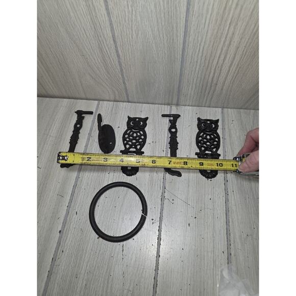 Vintage Cast Iron Owl & More Wall Mount Swivel Arm Brackets Plant Hangers Lot - Picture 3 of 9